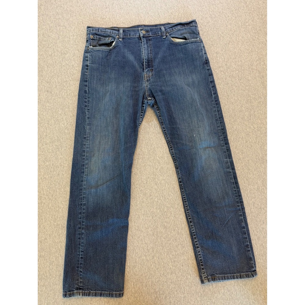 Levis 505 Regular Fit Straight Leg Jeans Mens 38x30 Medium Wash Blue Denim